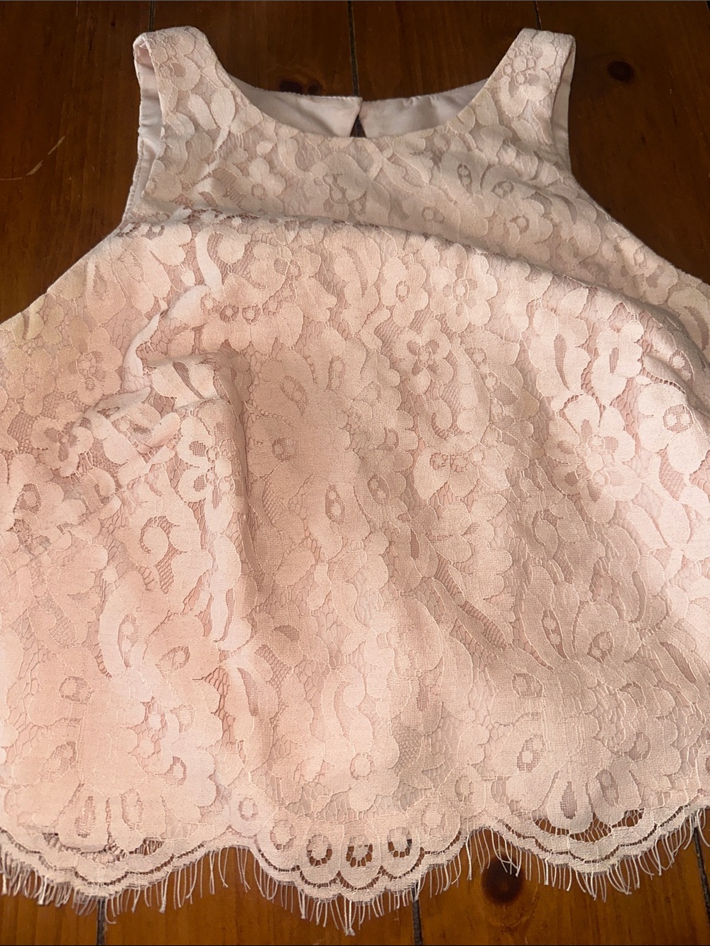 Revelry Lace Tank Top in Blush Pink